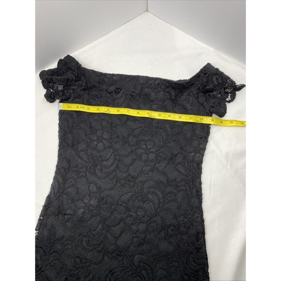 🖤 Midnight Lace Off-The-Shoulder Mini Dress - Picture 3 of 6